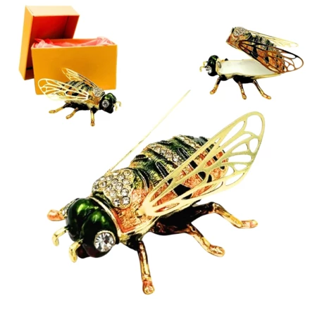 Ekskluzywne Pudełko Szkatułka na Biżuterię Zdobione Kryształkami – Pszczoła – HX542 (NMT-322954)