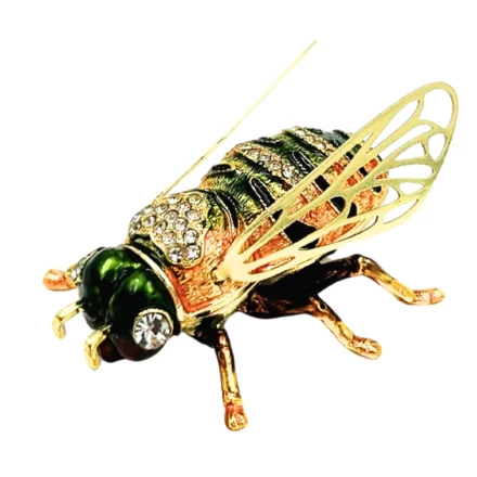 Ekskluzywne Pudełko Szkatułka na Biżuterię Zdobione Kryształkami – Pszczoła – HX542 (NMT-322954)