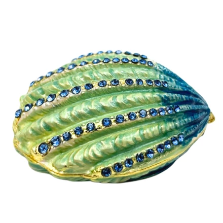 Pudełeczko Szkatułka na Biżuterię Zdobione Kryształkami – Muszelka – HX068 (NMT-322978)