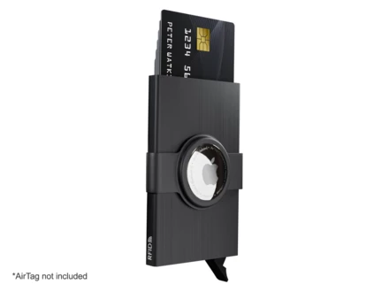 Etui na karty kredytowe RFID z uchwytem na Airtag 216315501 - czarny (NJG-216315501)