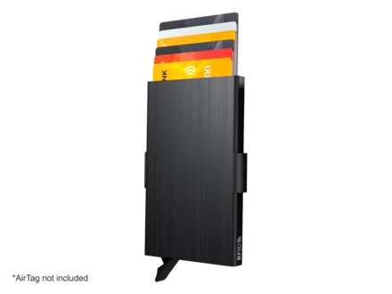 Etui na karty kredytowe RFID z uchwytem na Airtag 216315501 - czarny (NJG-216315501)