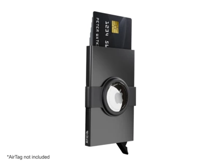 Etui na karty kredytowe RFID z uchwytem na Airtag 216310801 - czarny (NJG-216310801)