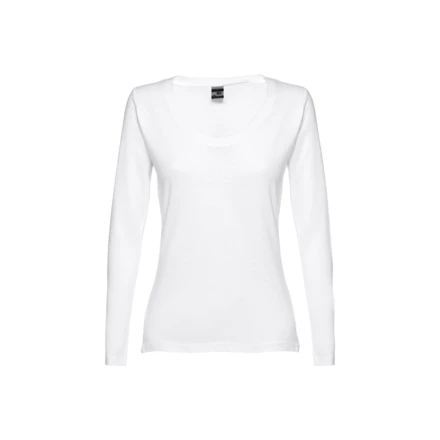 THC BUCHAREST WOMEN WH. T-shirt damski z długim rękawem taliowany (NPS-30125-106-L)