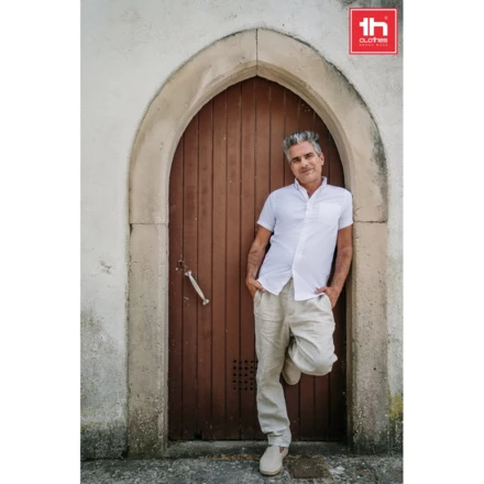 THC LONDON WH. Kurzärmeliges Herren-Oxford-Hemd. Weiße Farbe (NPS-30200-106-XXL)