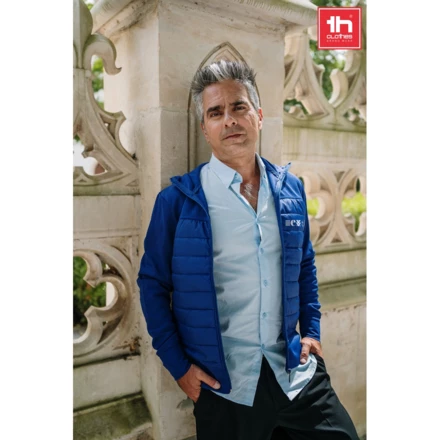 THC SKOPJE. Men's hooded jacket in 300T taffeta (NPS-30246-105-S)