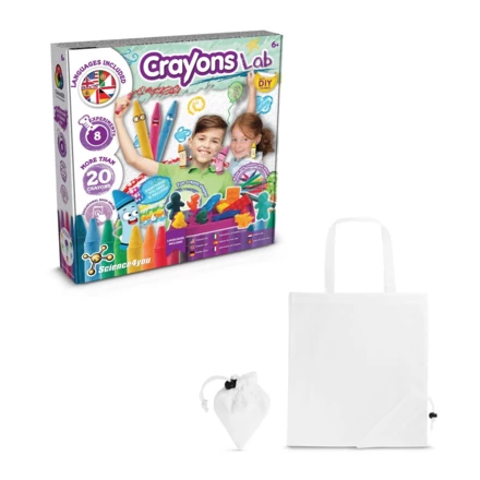 Crayon Factory Kit II. Educational game supplied with a 190T folding gift bag (NPS-35805-106)