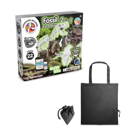 2 in 1 Fossil Excavation Kit V. Lernspiel lieferung inklusive einer faltbaren geschenktasche aus 190T (NPS-35827-103)