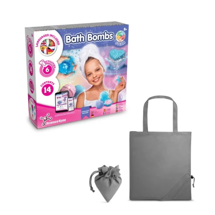 Bath Bombs Kit V. Educational toy supplied with a 190T folding gift bag (NPS-35841-113)