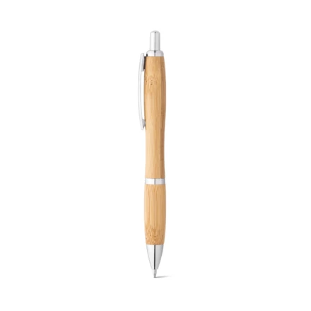 NICOLE. Bamboo ball pen with clip and metal trim (NPS-81010-160)