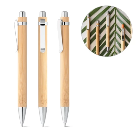 HERA. Bamboo ball pen with metal clip (NPS-81163-160)