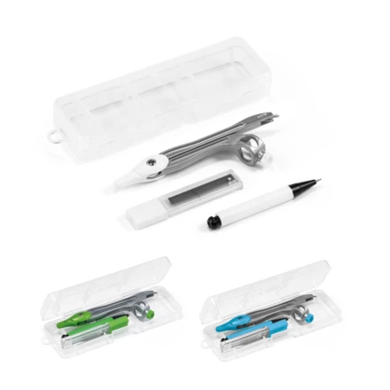 GEOM. Zestaw szkolny do geometrii z pudełkiem z PP (NPS-93575-119)