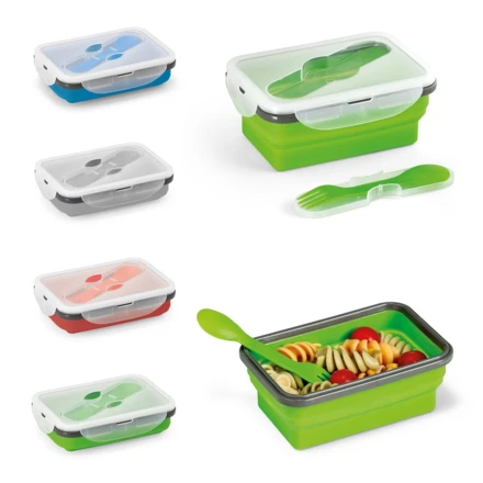 SAFFRON. Lunch Box. Retractable hermetic box in silicone and PP 640 mL (NPS-93847-123)