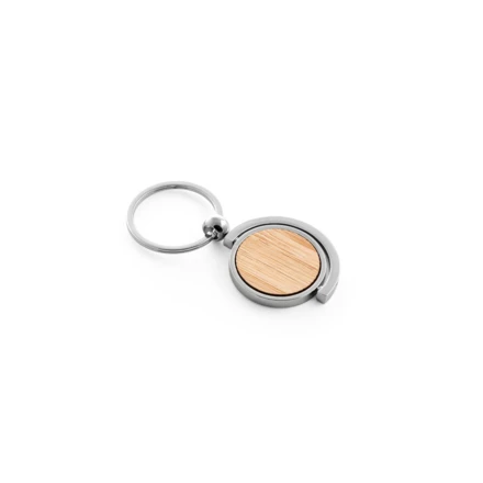 HOMER ROUND. Circular bamboo keyring (NPS-95071-160)