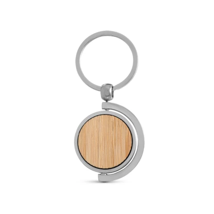 HOMER ROUND. Circular bamboo keyring (NPS-95071-160)
