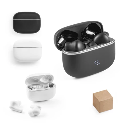 CAUBY. Bezprzewodowe słuchawki z ANC i 7 godzinami pracy baterii na ABS pochodzącego z recyklingu (100% rABS) (NPS-97181-106)