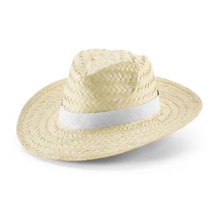 EDWARD POLI. Natural straw hat with polyester ribbon (NPS-99084-106)