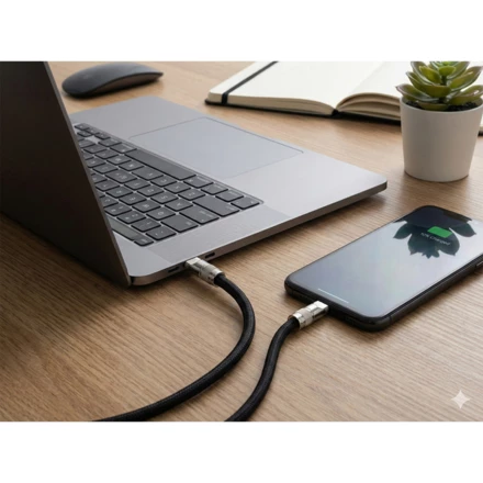 Smycz do telefonu z funkcją ładowania 60W Tavo, czarny (NPB-R50203.02)