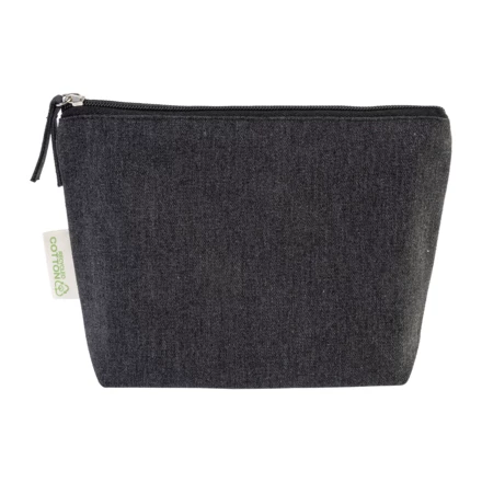 Cospex kosmetyczka z bawełny z recyklingu - czarny (NAD-AP800691-10)