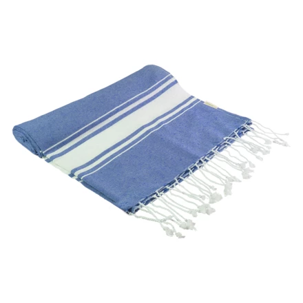 Cancun ręcznik plażowy z recyklingowanej bawełny - ciemno niebieski (NAD-AP800607-06A)