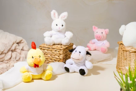 Recrow pluszowy królik RPET - żółty (NAD-AP800634)