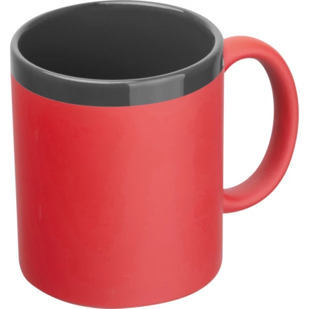 Kubek ceramiczny soft-touch 300 ml RONALD - czerwony - (NMC-85497-05)