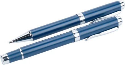 Zestaw piśmienny długopis i pióro kulkowe Mark Twain GERARD - granatowy - (NMC-15380-44)