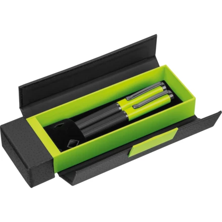 Zestaw piśmienny długopis i pióro kulkowe REGINALD - jasnozielony - (NMC-15398-29)