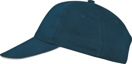 Czapka z daszkiem bawełniana 6 paneli, 260 g/m² CURTIS - turkusowy - (NMC-50466-14)