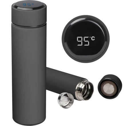 Termos z wyświetlaczem LED 450 ml WINSTON - czarny - (NMC-61554-03)
