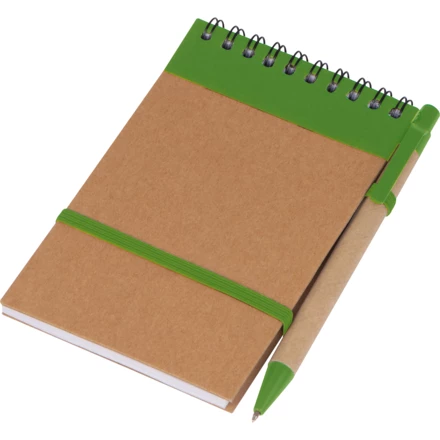 Notatnik w linie z długopisem EUGENIO - zielony - (NMC-20497-09)