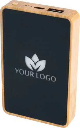 Power Bank 5000 mAh z podświetlanym logo - beżowy - (NEG-EG0617-13)
