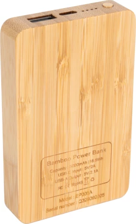 Power Bank 5000 mAh z podświetlanym logo - beżowy - (NEG-EG0617-13)