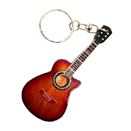 Drewniany Brelok Gitara Akustyczna - Prezent dla Muzyka – SGK-0413 (NMT-2010413)
