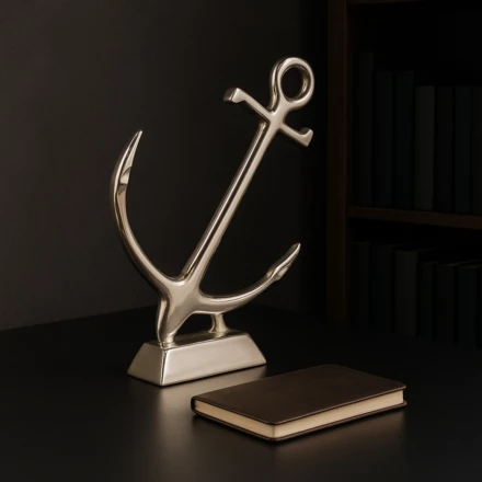 Duża Kotwica Metalowa 35cm - Dekoracja w stylu marynistycznym - N-2299 (NMT-321223)