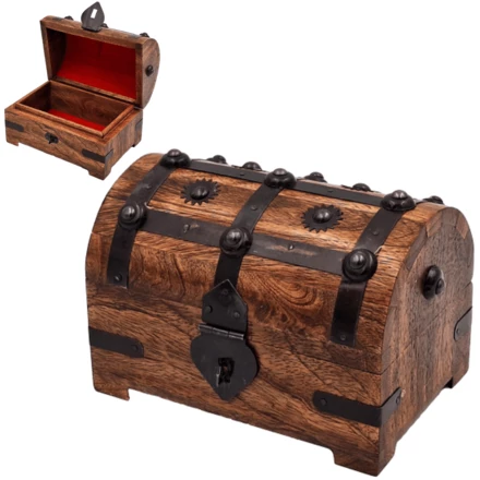 Drewniane pudełko na prezent - Skrzynia na skarby – DNU-016A (NMT-321667)
