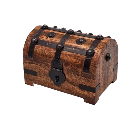 Drewniane pudełko na prezent - Skrzynia na skarby – DNU-016A (NMT-321667)
