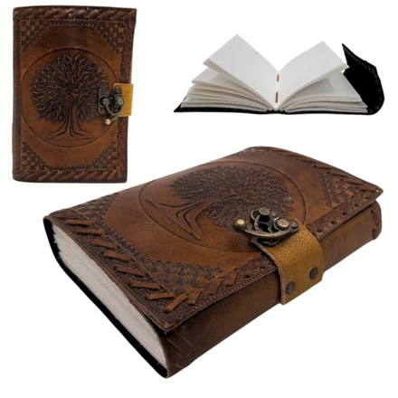 Notes Skórzany Vintage Retro 200 stron – Drzewo Życia - AH01 (NMT-322152)