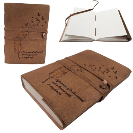 Notes skórzany Retro z Inskrypcją 200 stron - AH04 (NMT-322183)