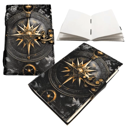 Notes Skórzany Pamiętnik Retro Róża Wiatrów 200 stron - AH12 (NMT-322695)