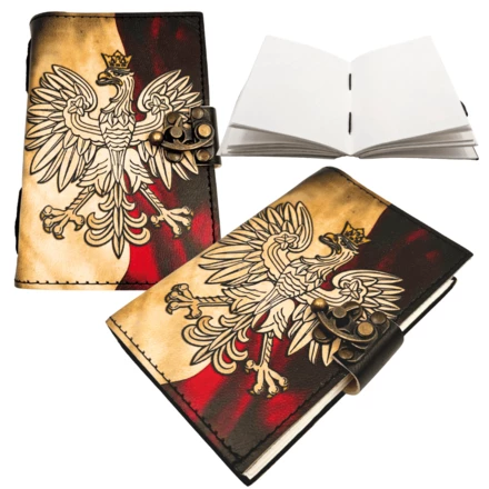 Notes Skórzany Pamiętnik Polski Orzeł Patriotyczny - 200 stron - AH13 (NMT-322701)
