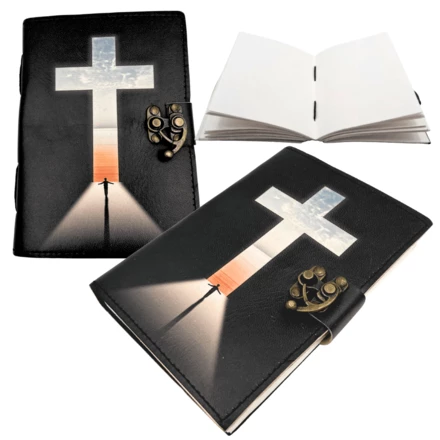 Notes Skórzany Krzyż Religijny - 200 stron - AH15 (NMT-322725)