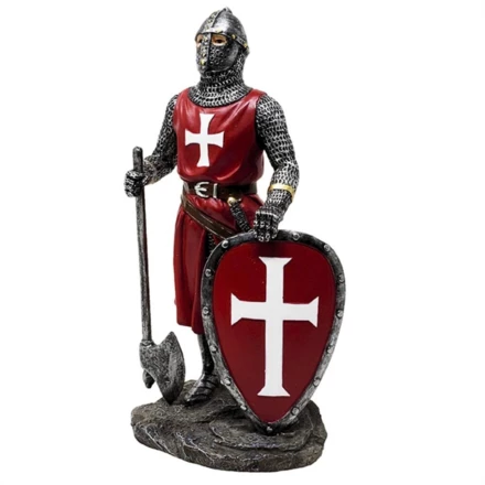 Figurka Rycerz Krzyżowiec 18,5 cm – Polyresin – MC-23133 (NMT-231339)