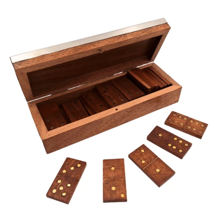 Domino w Pudełku Drewnianym z Aluminiowym Topem - DO-017 (NMT-323524)