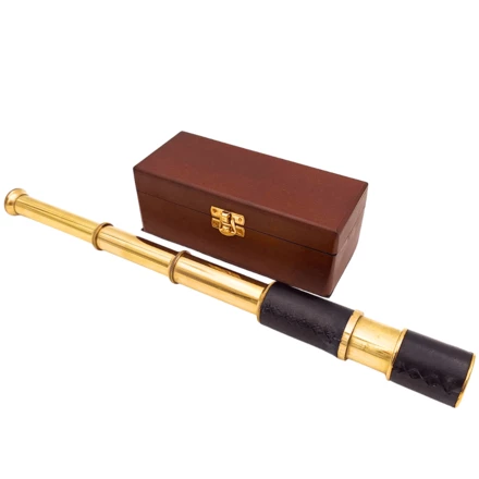 Luneta Mosiężno-Skórzana w Pudełku Drewnianym –  HT01 (NMT-323333)