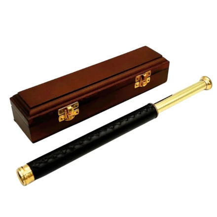 Luneta Mosiężno-Skórzana w Pudełku Drewnianym –  HT013 (NMT-323357)