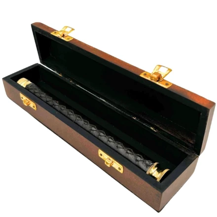 Luneta Mosiężno-Skórzana w Pudełku Drewnianym –  HT013 (NMT-323357)