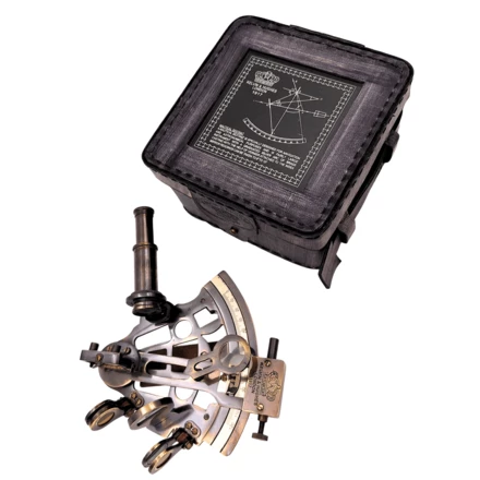 Sekstans Mosiężny w Skórzanym Pudełku – ST003 (NMT-2323395)