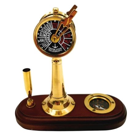 Elegancki Zestaw na Biurko – Telegraf Maszynowy, Kompas, Uchwyt na długopis – TT018 (NMT-323432)