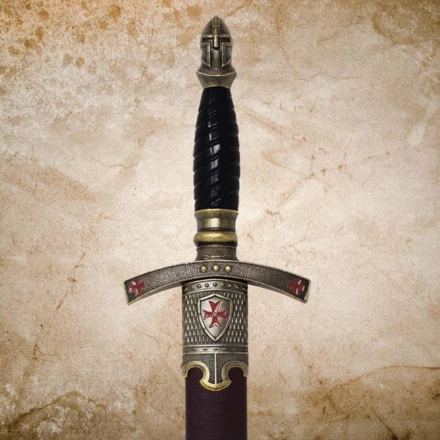 Sztylet Templariuszy w Pochwie Dekoracyjny – Replika – Stal Szlachetna – SW-203 (NMT-192036)