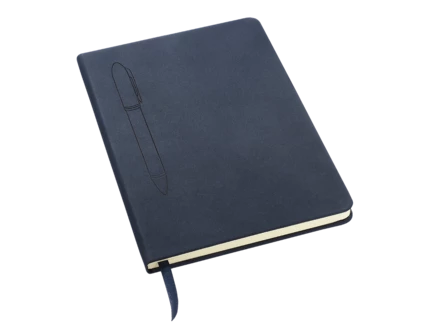 Magnetyczny notes z długopisem 124715104 - granatowy (NJG-124715104)